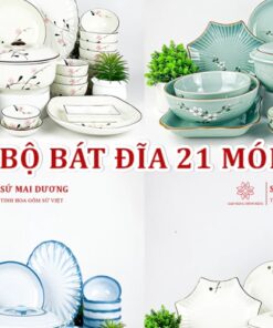 Bộ bát đĩa cao cấp Bát Tràng (2)