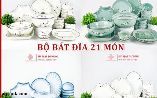 Bộ bát đĩa cao cấp Bát Tràng (2)