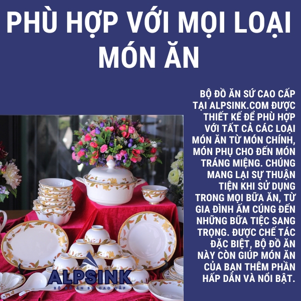 Giới Thiệu BỘ ĐỒ ĂN SỨ CAO CẤP ALPSINK